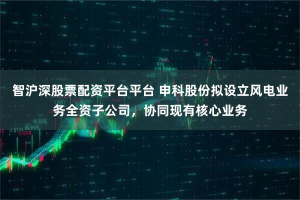 智沪深股票配资平台平台 申科股份拟设立风电业务全资子公司，协同现有核心业务